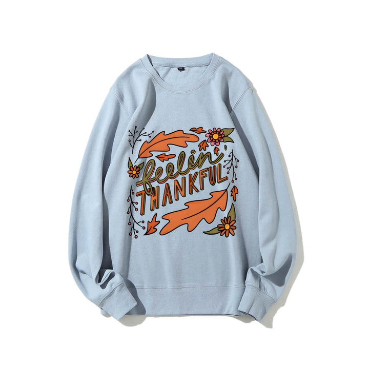Damen Sweatshirt mit buntem Herbstmotiv und inspirierendem Schriftzug Drune