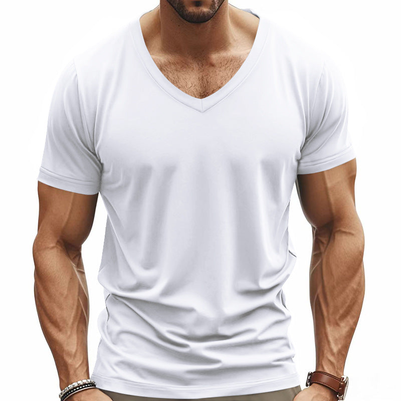 Herren nan V-Ausschnitt Funktionsshirt aus leichtem Interlock mit figurnahem Schnitt Drune
