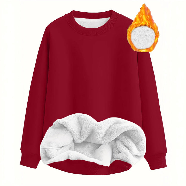 Damen Wärmendes Sweatshirt mit flauschigem Innenfutter Drune