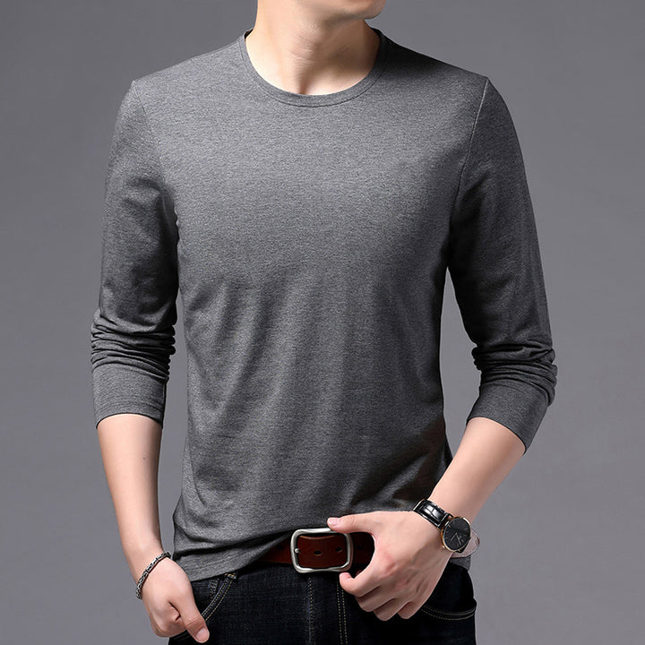 Herren Langarmshirt aus weich fallendem Material mit Rundhalsausschnitt Drune