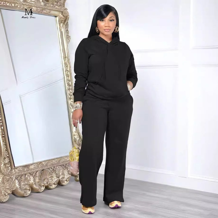 Damen entspannter Hooded Sweatsuit Drune