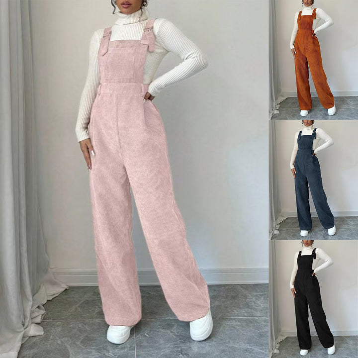 Damen Lässig geschnittener Cord-Overall Drune