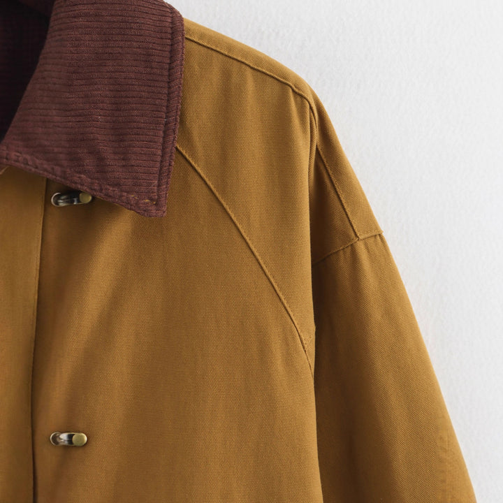 Damen utility Jacke mit dekorativen Knopfdetails Drune