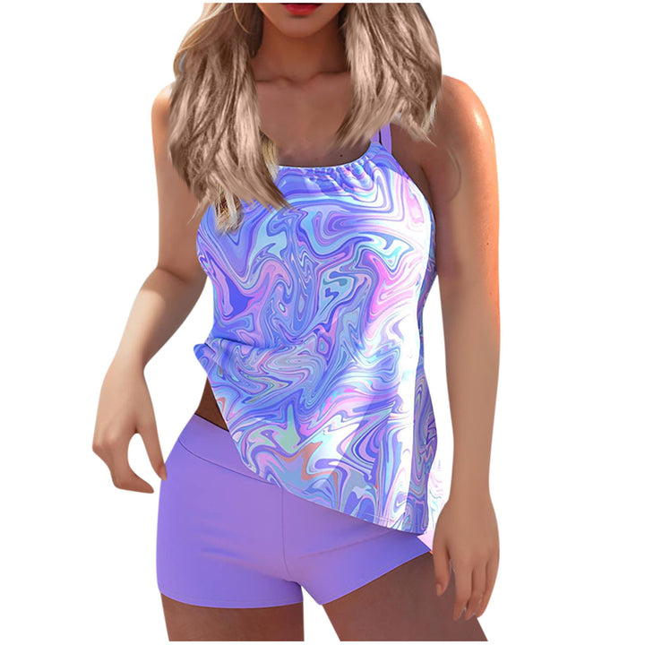 Damen Sportliches Tankini-Set mit stylischem Oberteil und bequemen Shorts Drune