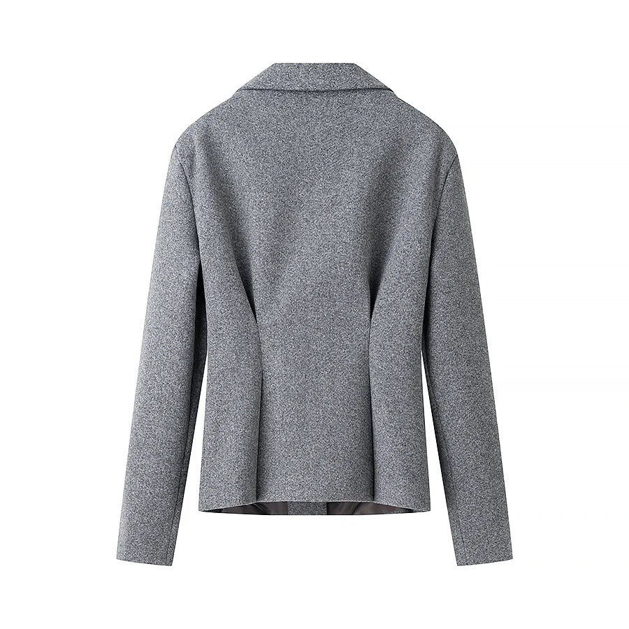 Damen elegantes Blazer- und Rock-Ensemble mit strukturiertem Design Drune