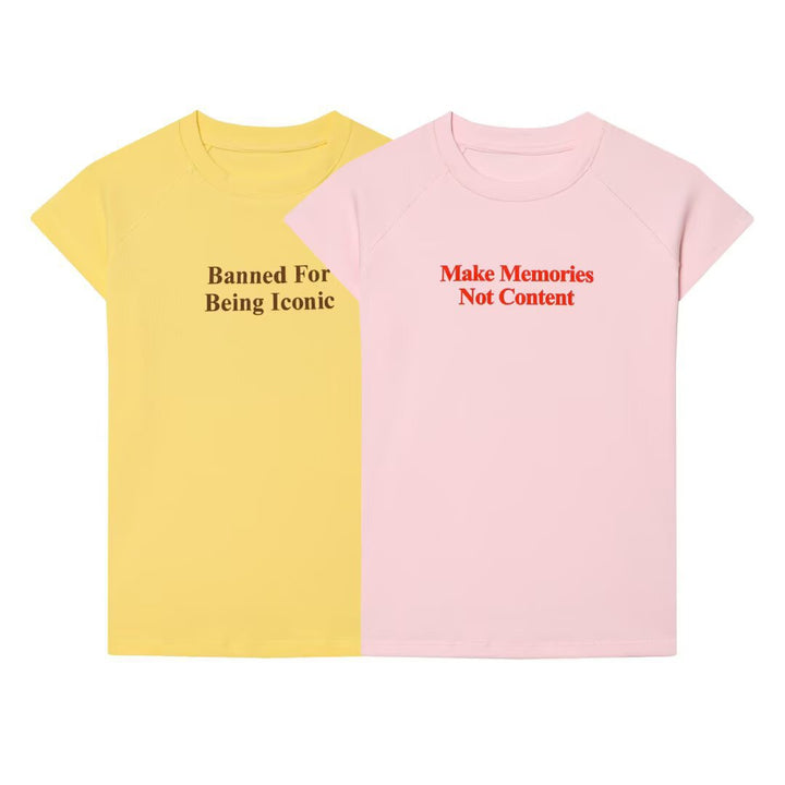 Damen T-Shirt mit modernem Schriftzug und lässigem Schnitt Drune