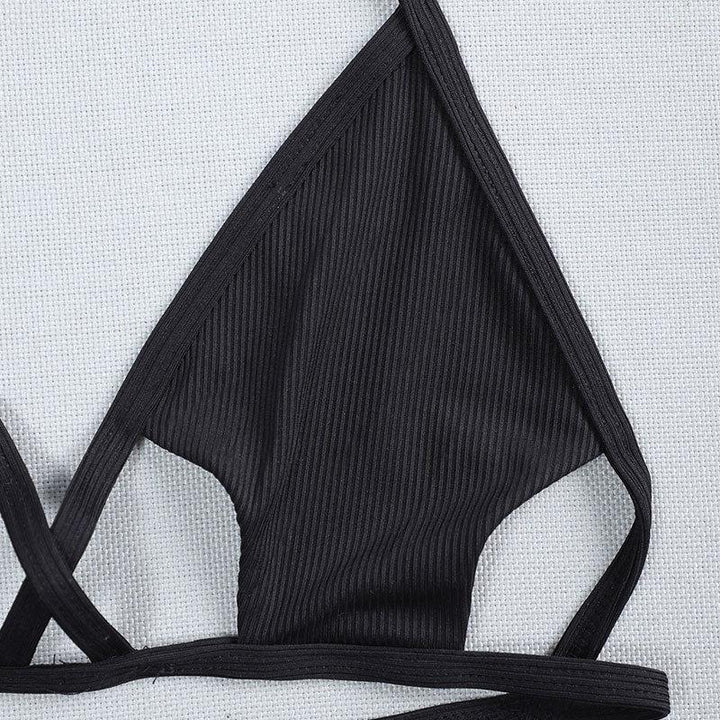 Damen Triangel-Bikinioberteil mit verstellbaren Schnürdetails Drune