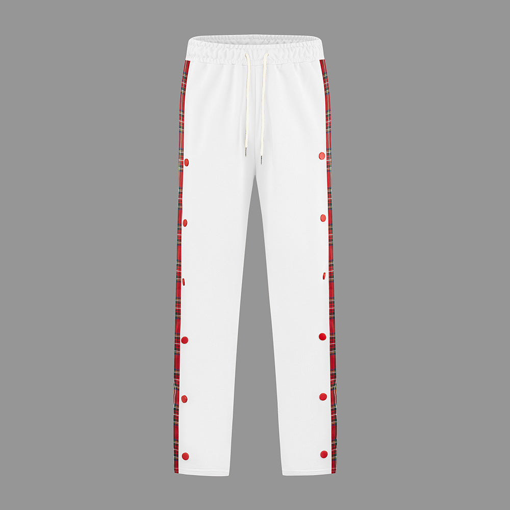 Herren Sportliche Jogginghose mit Druckknopf-Design und elastischem Bund Drune