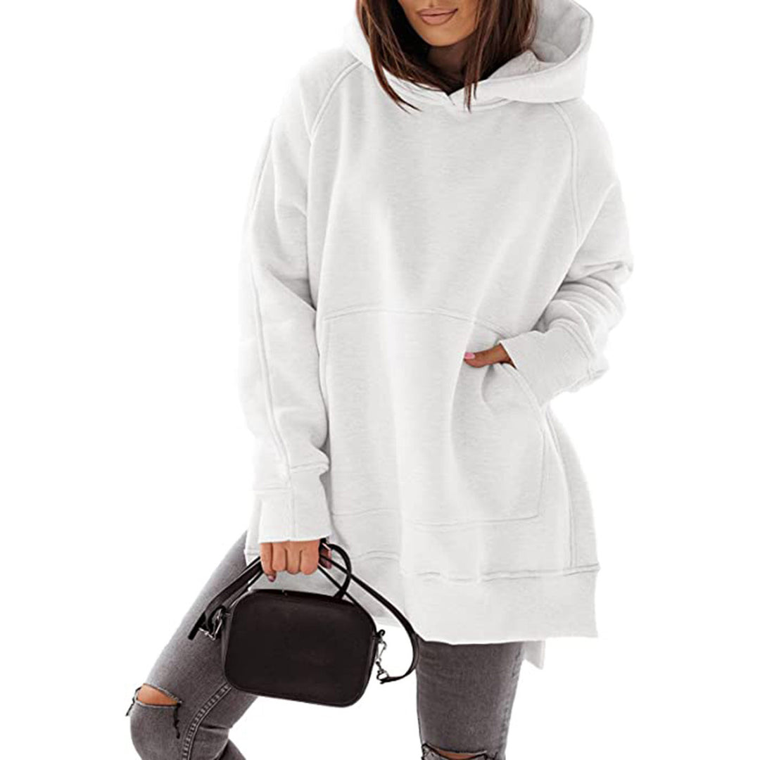 Damen Oversized Kapuzenpullover mit seitlichen Schlitzen und modischem Design Drune