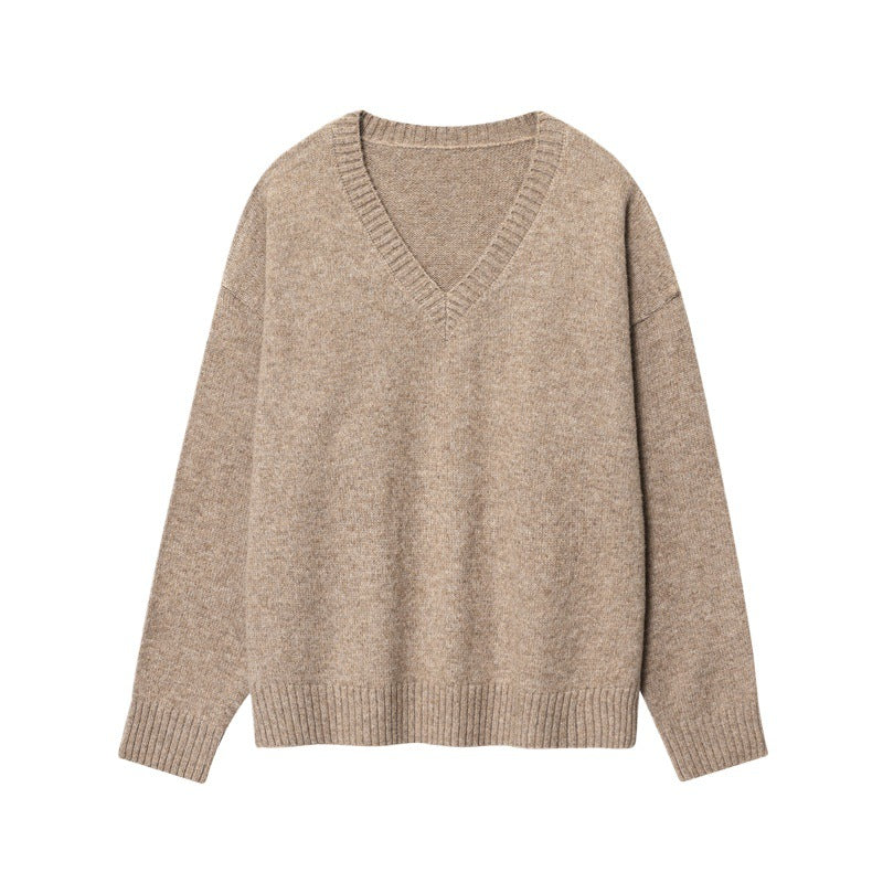 Damen V-Ausschnitt Pullover Drune