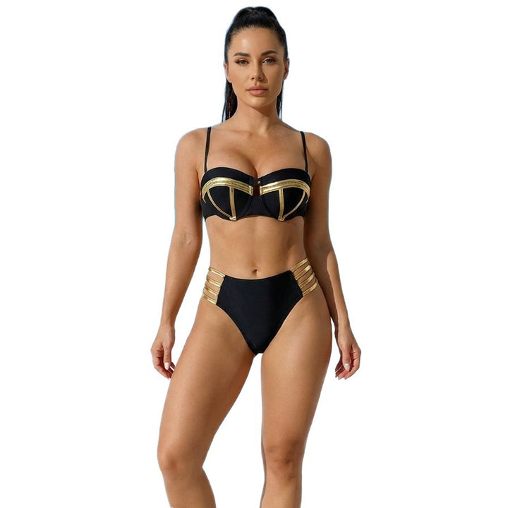 Damen Bikini-Set mit raffiniertem Goldakzent Drune