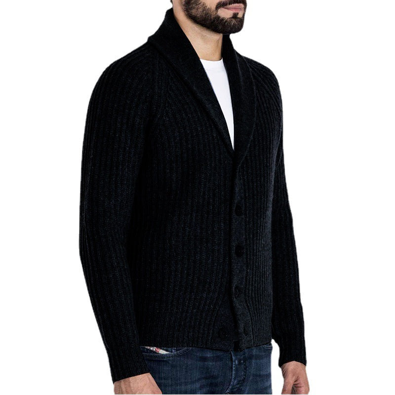 Herren Strickjacke mit modernem Schalkragen Drune