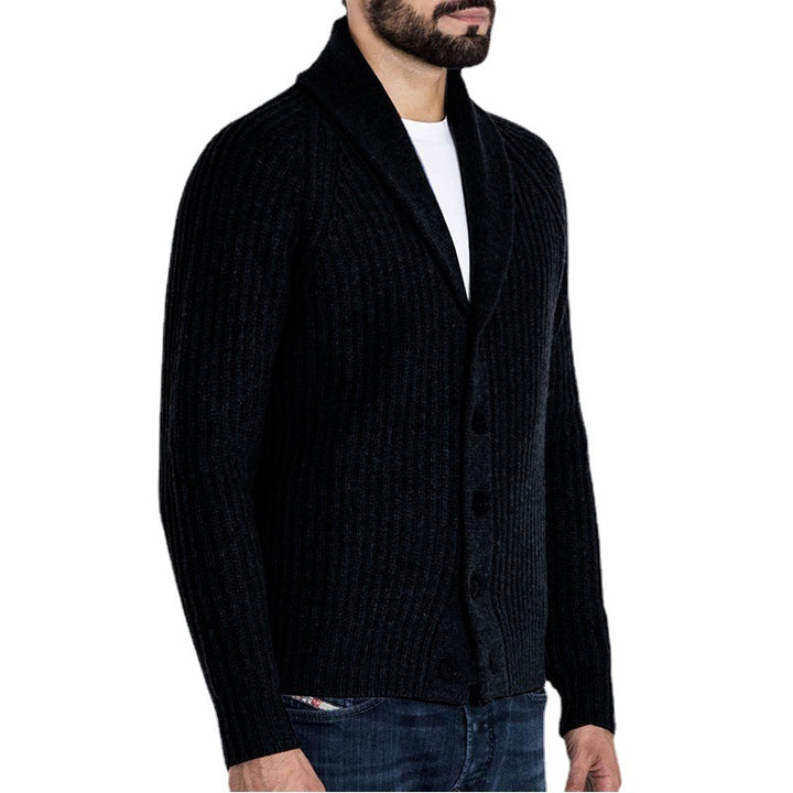 Herren Strickjacke mit modernem Schalkragen Drune