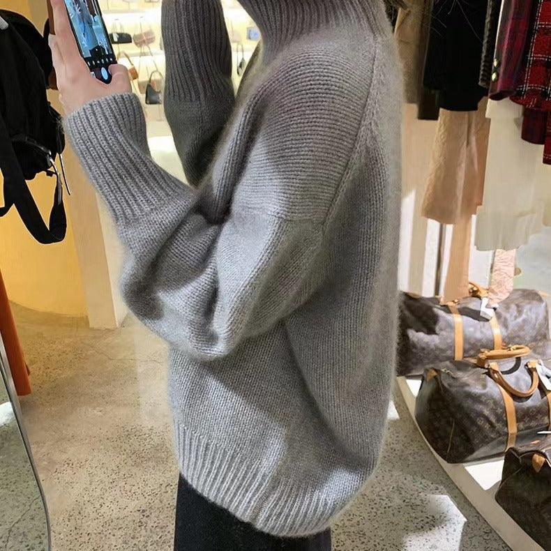 Damen Kuscheliger Rollkragenpullover aus hochwertigem Strick Drune