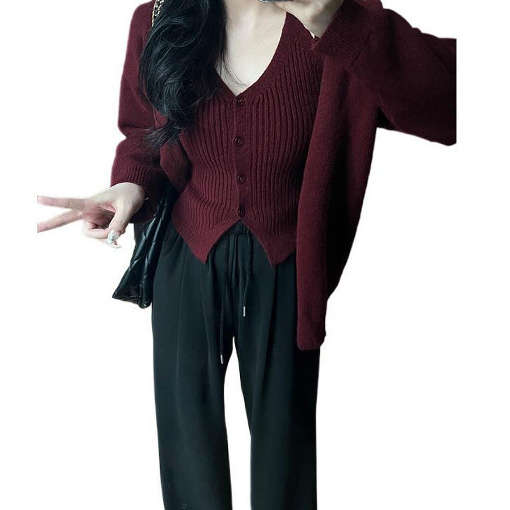 Damen modische Strickjacke mit eleganten Knopfdetails und lässigem Schnitt Drune