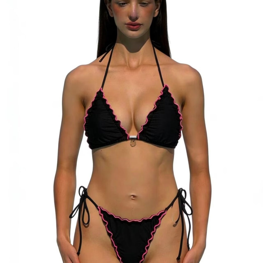 Damen Triangel-Bikini mit verspielten Rüschen Drune