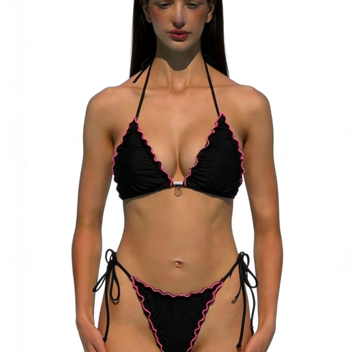 Damen Triangel-Bikini mit verspielten Rüschen Drune