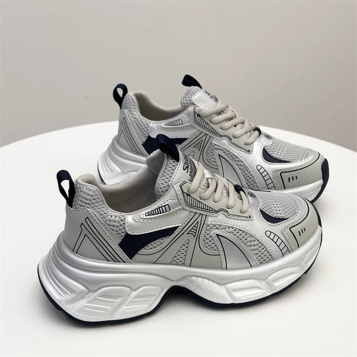 Damen Sportliche Sneakers mit atmungsaktiver Mesh-Oberfläche und gepolsterter Sohle Drune