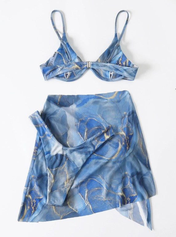 Damen Bikini-Set mit elegantem Wickelrock und modischen Akzenten Drune