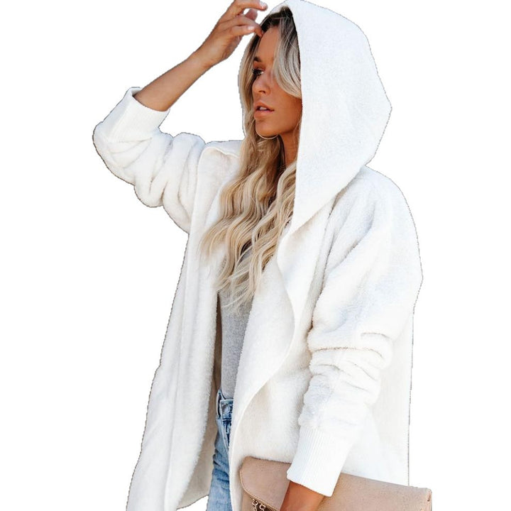 Damen Kuschelige Kapuzenjacke aus weichem Material Drune