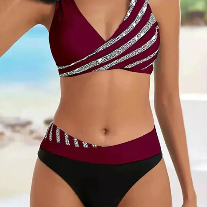 Damen Sportliches Bikini-Set mit trendigem Wickeloberteil Drune