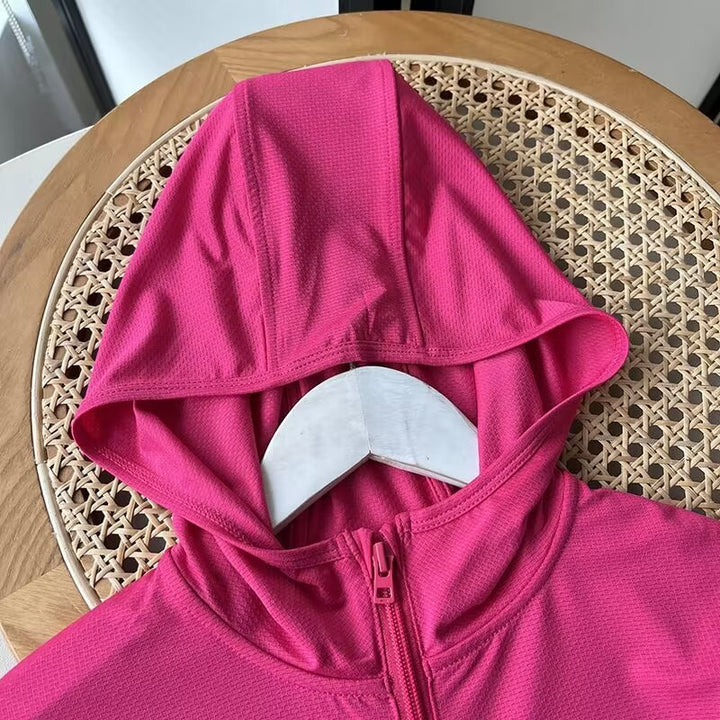 Damen funktionale Kapuzenjacke mit atmungsaktiver Netzstruktur Drune