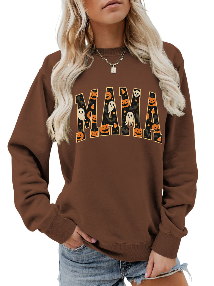 Damen Sweatshirt mit lustigem Halloween-Design und komfortablem Schnitt Drune