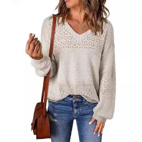 Damen luftiger Strickpullover Drune