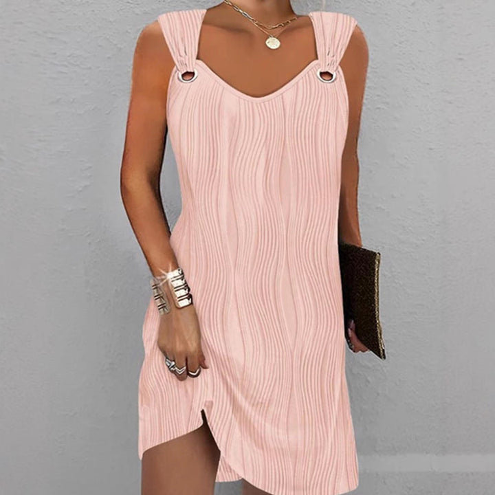 Damen Minikleid mit Wellenmuster Drune