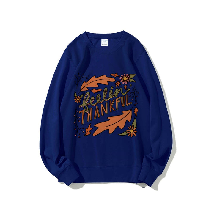 Damen Sweatshirt mit buntem Herbstmotiv und inspirierendem Schriftzug Drune