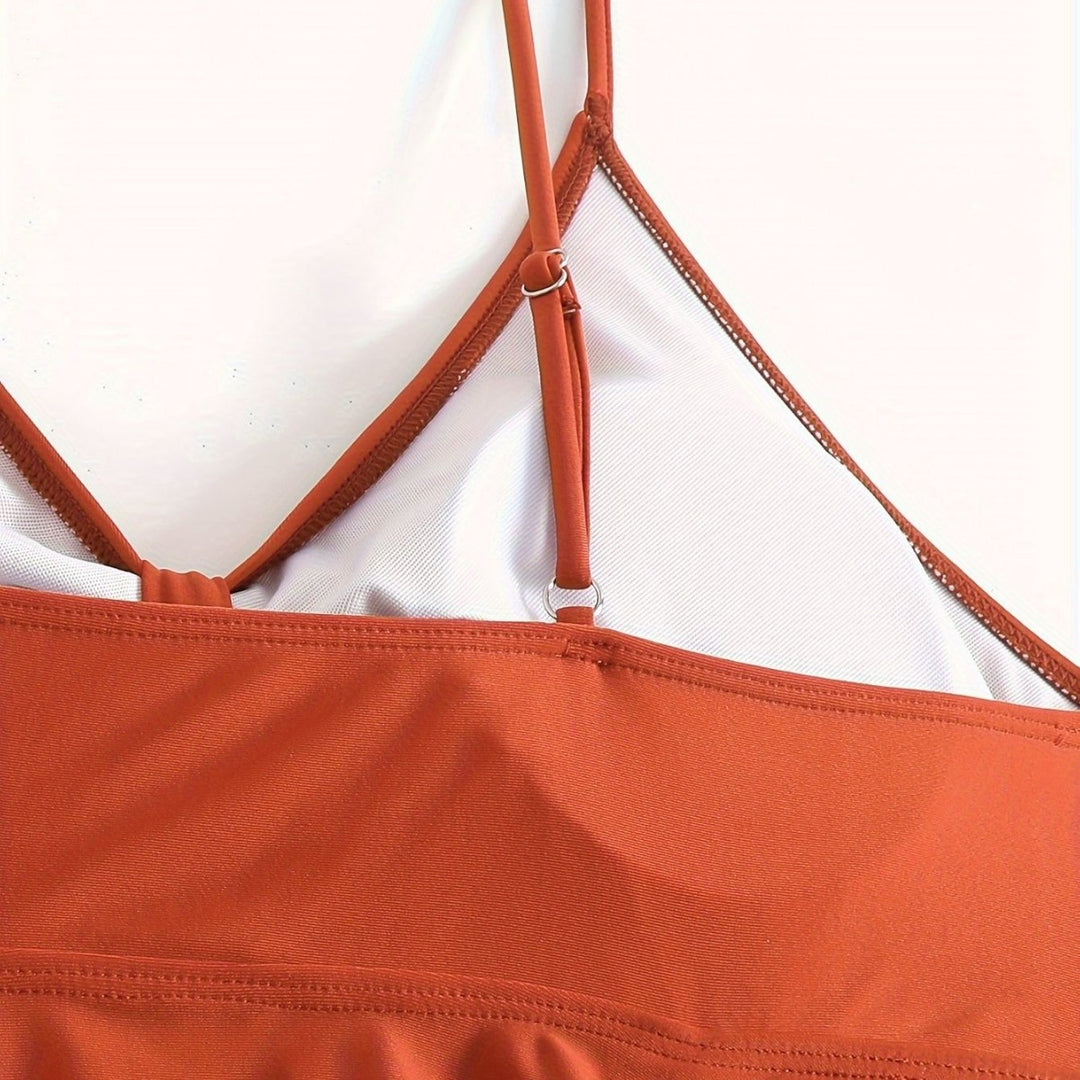 Damen Wickel-Bikini-Oberteil mit modischer Hose Drune