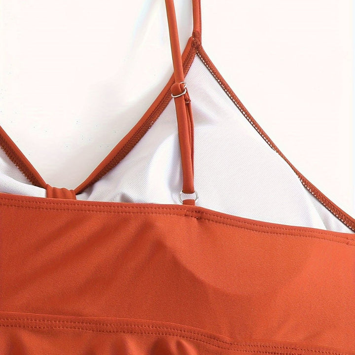 Damen Wickel-Bikini-Oberteil mit modischer Hose Drune