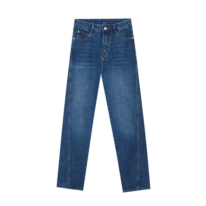 Damen Lässiges Denim-Hemd mit Übergrößenschnitt Drune