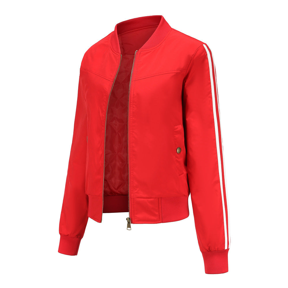 Damen moderne Funktionsjacke mit sportlichen Streifen Drune