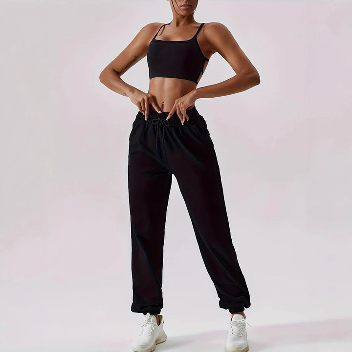 Damen lässige Freizeit-Hose mit elastischem Bund Drune