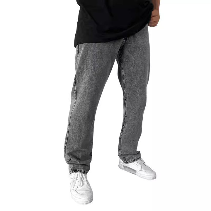 Herren nan lockere Straight-Leg Jeans mit elastischem Bundsaum und entspannter Passform Drune