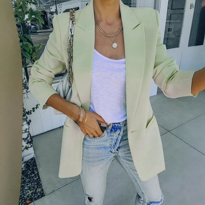 Damen Eleganter Oversized Blazer mit strukturiertem Schnitt und lässigen Details Drune