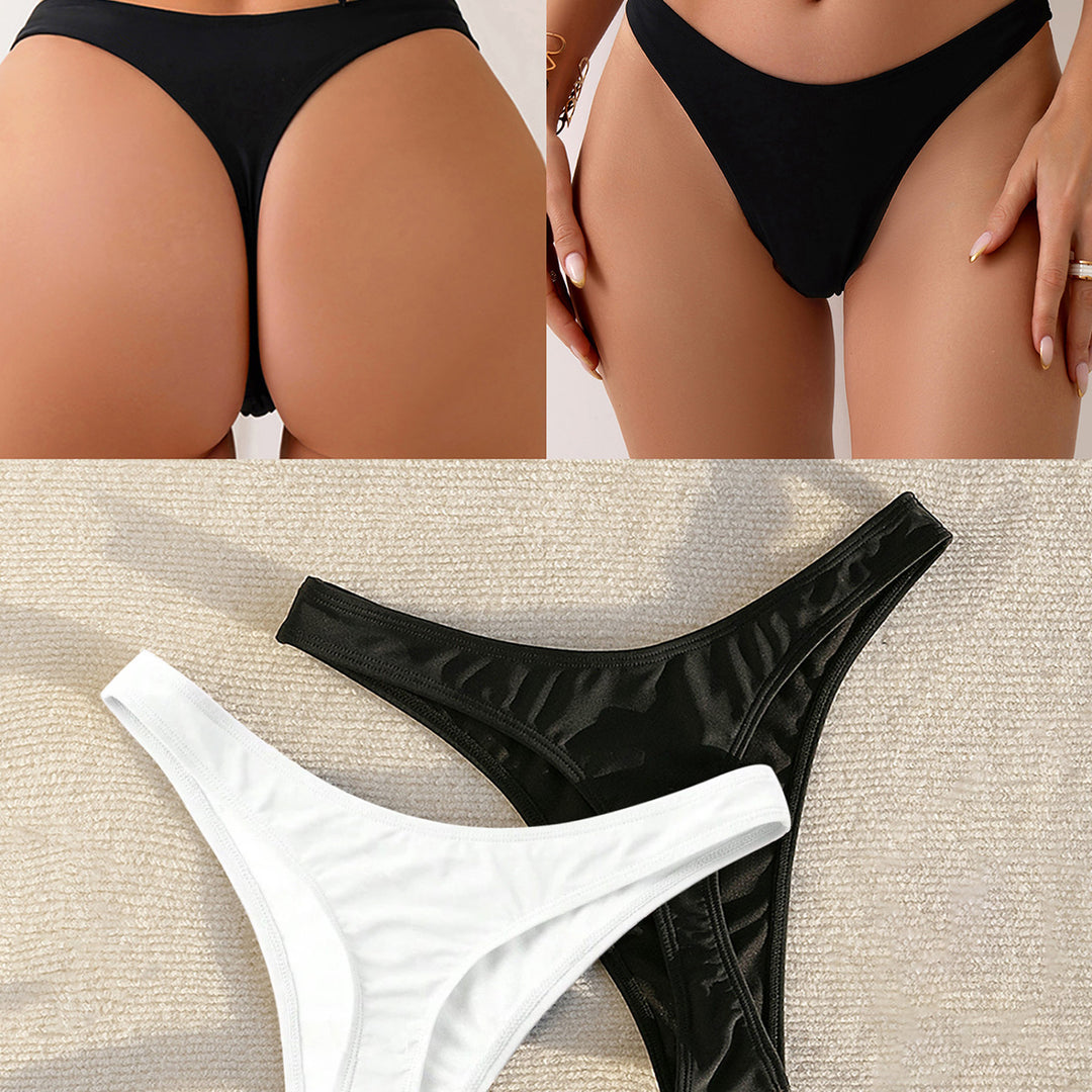 Damen Hochgeschnittener Bikini mit seitlichen Bindebändern Drune