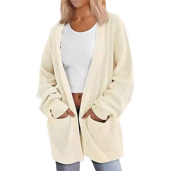 Damen Lässiger Strickcardigan mit oversized Schnitt und praktischen Taschen Drune