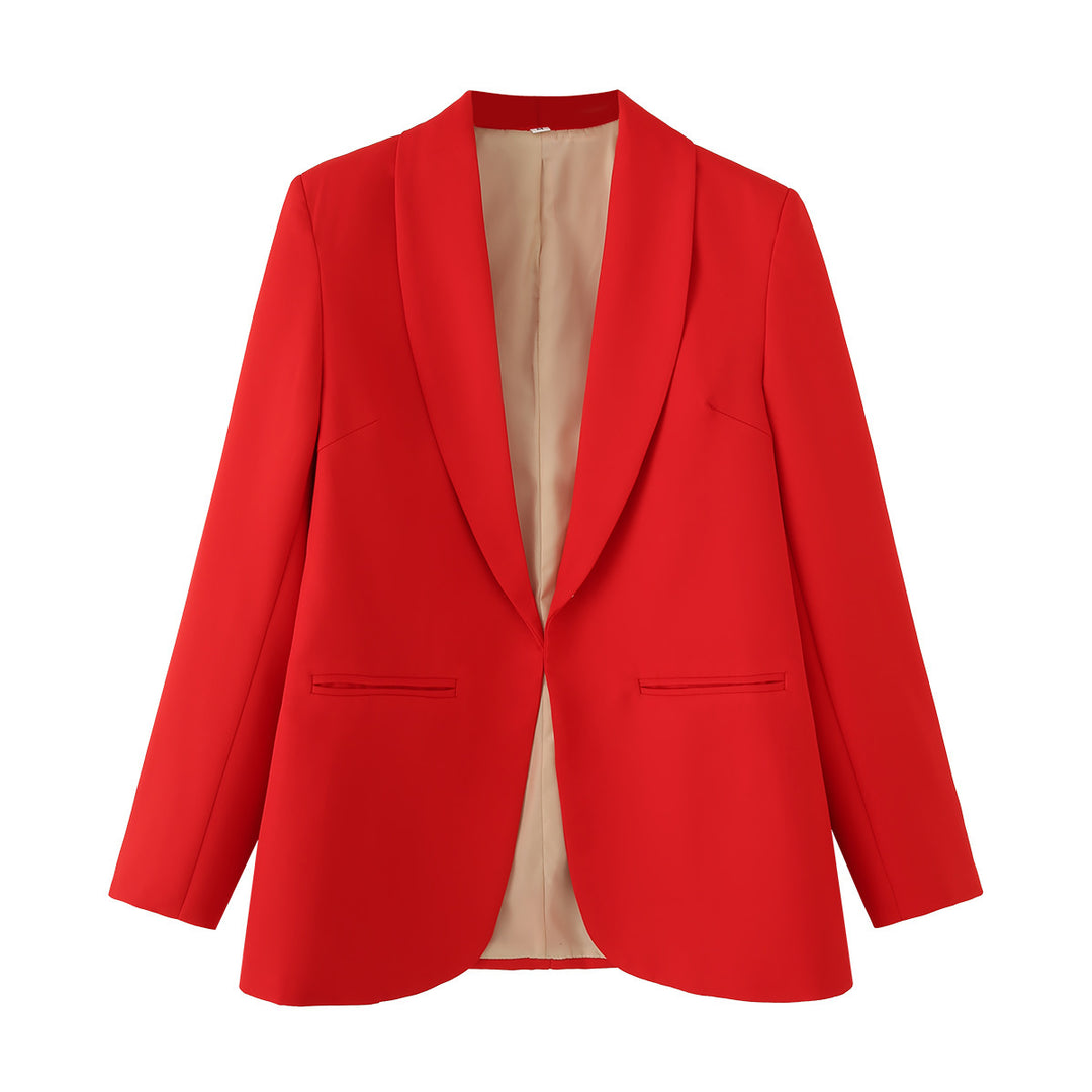Damen eleganter Blazer mit modernem Schnitt und praktischen Taschen Drune
