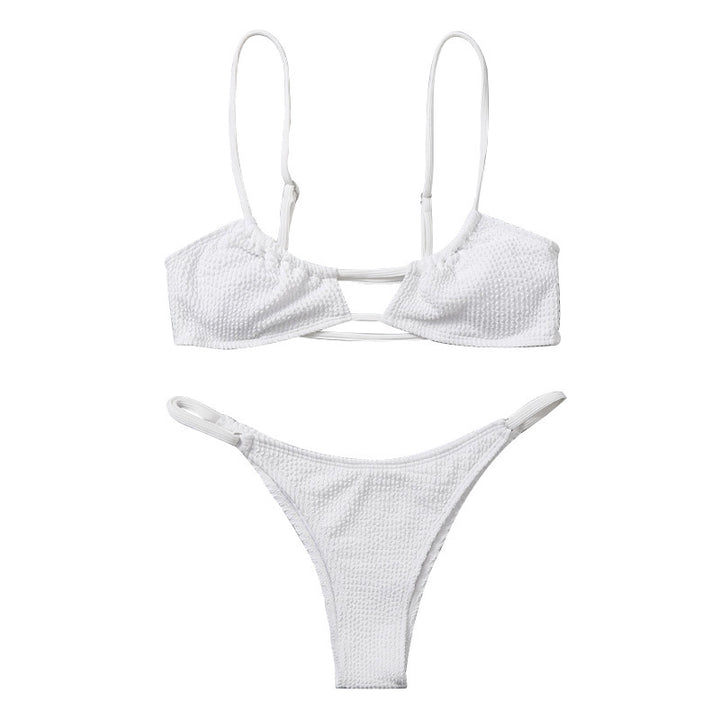 Damen Triangel-Bikini mit innovativem Schnitt und modischem Bindeband Drune