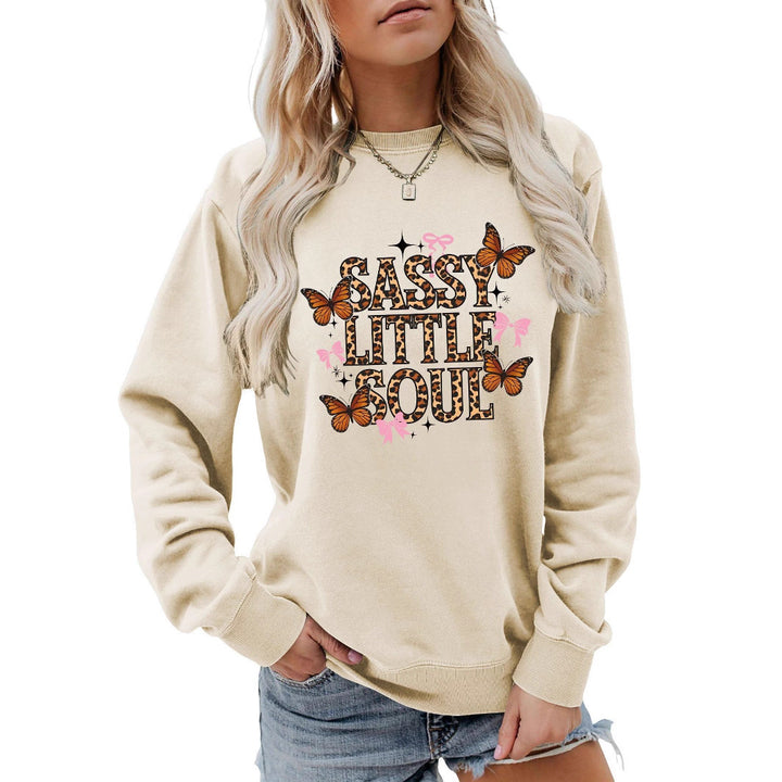 Damen Sweatshirt mit kunstvollem Schmetterlingsdesign Drune