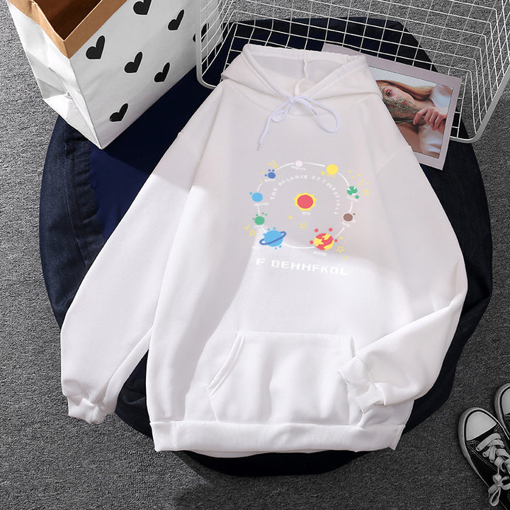 Damen Hoodie mit einzigartigem Weltraummotiv Drune