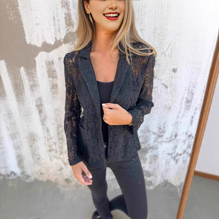 Damen elegante Spitzenblazer Drune