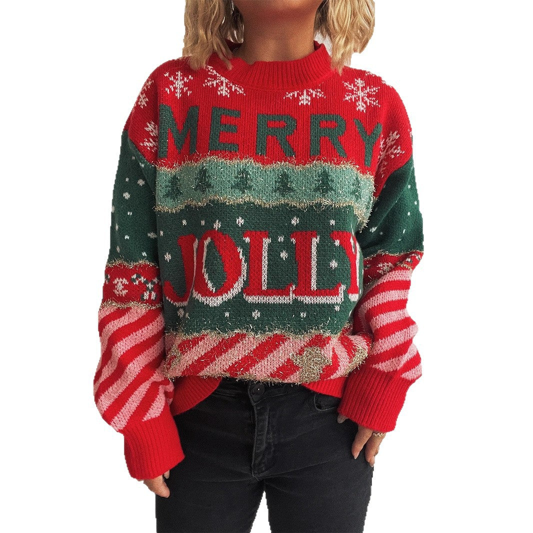 Damen Weihnachts-Pullover mit unverwechselbarem Motiv und gemütlichem Schnitt Drune