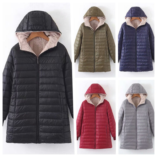 Damen Steppjacke mit weichem Teddyfutter und praktischer Kapuze Drune