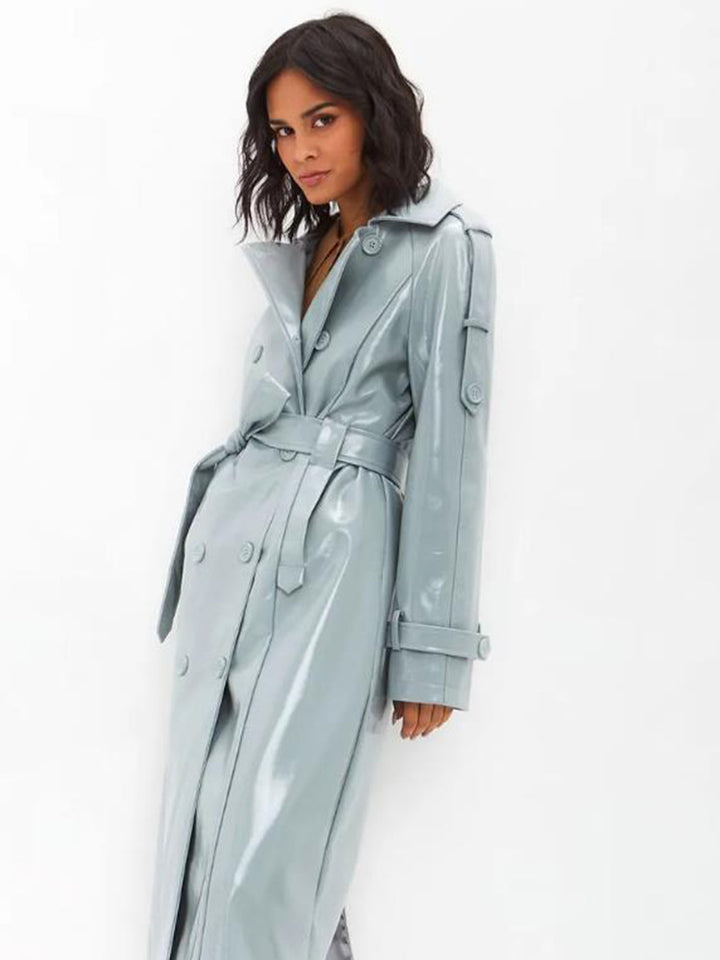 Damen modischer Trenchcoat mit Gürtel Drune