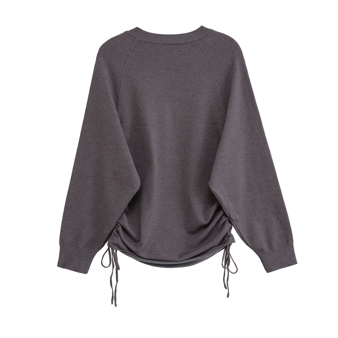 Damen Sportlicher Pullover mit seitlichen Schnürungen Drune