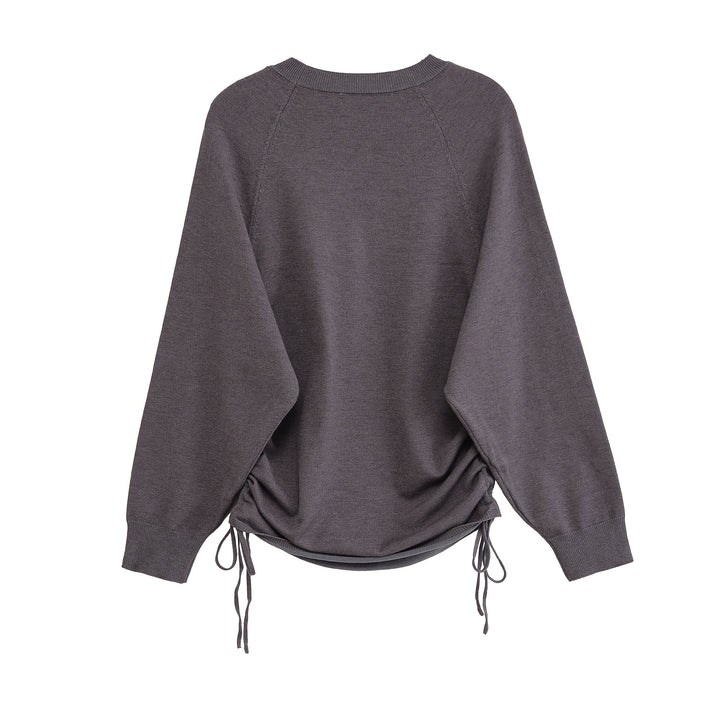 Damen Sportlicher Pullover mit seitlichen Schnürungen Drune