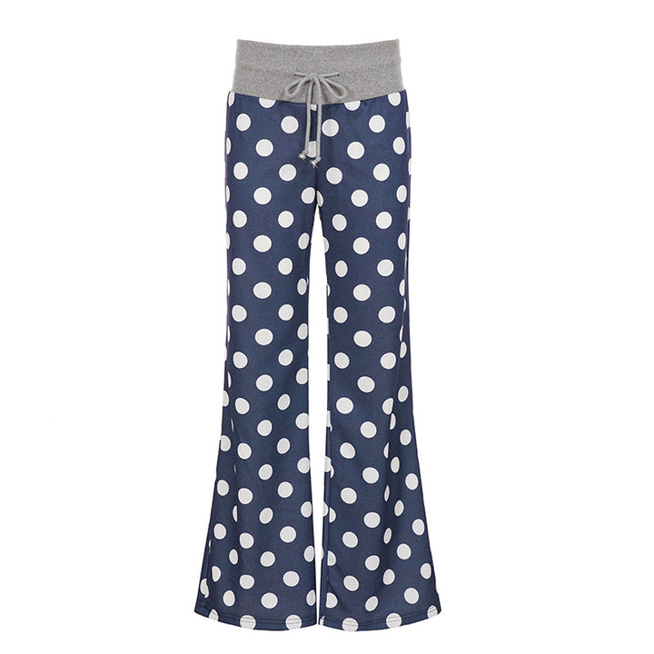 Damen Freizeithose mit modischem Punktedesign und elastischem Bund Drune